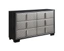 ACME Nicola DRESSER Silver PU & Black Finish BD01430