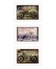 "Classical Motorcycle Collection" 3-Piece Vignette By Sophie 6; Ready to Hang Framed Print; White Frame