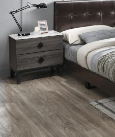 Bedroom Furniture Contemporary Look Grey Color Nightstand Drawers Bed Side Table plywood