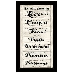 "In this Family" by Cindy Jacobs; Ready to Hang Framed Print; Black Frame