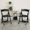 Resin Folding Chair (2 Pack), Black