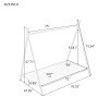 House Bed Tent Bed Frame Twin Size Metal Floor Play House Bed with Slat for Kids Girls Boys ; No Box Spring Needed White