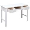 Writing Desk White 43.3"x17.7"x29.9" Wood