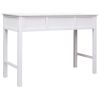 Writing Desk White 43.3"x17.7"x29.9" Wood