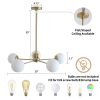 Modern American style chandelier-white-glass lampshade -5 bulbs