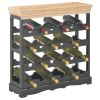 Wine Cabinet Black 27.6"x8.9"x27.8" MDF