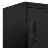 Locker Cabinet Black 35.4"x17.7"x70.9" Steel