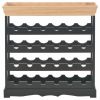 Wine Cabinet Black 27.6"x8.9"x27.8" MDF