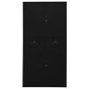 Office Cabinet Black 35.4"x15.7"x70.9" Steel