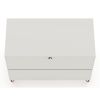 Manhattan Comfort Rockefeller Mid-Century- Modern Dresser with 3-Drawers in Off White and Nature