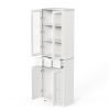 Modern Bookcase, 3-Tier Bookcase, Large Storage Shelves, Display Cabinet with LED Lights