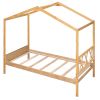 Twin Size Wood House Bed with Storage Space; Natural(OLD SKU: LP000001AAM)