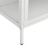 Display Cabinet White 35.4"x15.7"x70.9" Steel and Tempered Glass