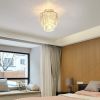 Mini Flush Mount Chandelier K9 Crystal Ceiling Light Fixtures