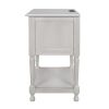 Versatile Nightstand with Two Built-in Shelves Cabinet and an Open Storage,USB Charging Design,White