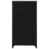 Locker Cabinet Black 35.4"x17.7"x70.9" Steel