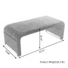 New Boucle Fabric Loveseat Ottoman Footstool Bedroom Bench Shoe Bench With Gold Metal Legs; Black