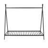 Tent Bed Frame Twin Size Metal Floor Play House Bed with Slat for Kids Girls Boys ; No Box Spring Needed Black