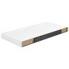 Floating Wall Shelves 4 pcs High Gloss White 19.7"x9.1"x1.5" MDF