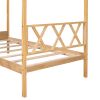 Twin Size Wood House Bed with Storage Space; Natural(OLD SKU: LP000001AAM)