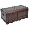 Wooden Treasure Chest Large Brown