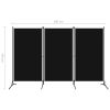 3-Panel Room Divider Black 102.4"x70.9"