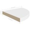 Floating Corner Shelf White 13.8"x13.8"x1.5" MDF