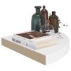 Floating Corner Shelf White 13.8"x13.8"x1.5" MDF