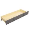 Full Size Storage Bed Velvet Upholstered Platform Bed with a Big Drawer - Grey