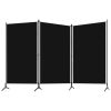 3-Panel Room Divider Black 102.4"x70.9"