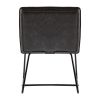 24" Wide Modern Industrial Design Faux Leather Counter Stool with Metal Legs For Dining Room