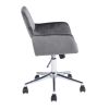 Velvet Adjustable Swivel Office Chair, GREY