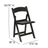 Resin Folding Chair (2 Pack), Black