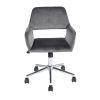 Velvet Adjustable Swivel Office Chair, GREY