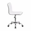 Mid-Back Armless White Ribbed Designer Task Chair [DS-512B-WH-GG]