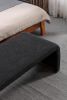 New Boucle Fabric Loveseat Ottoman Footstool Bedroom Bench Shoe Bench With Gold Metal Legs; Black