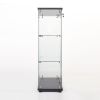 Two-door Glass Display Cabinet 3 Shelves with Door; Floor Standing Curio Bookshelf for Living Room Bedroom Office; 49.49' x 31.77'x 14.37'; Black