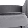 Velvet Adjustable Swivel Office Chair, GREY