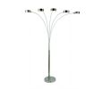 Contemporary Arched 88" Brushed Steel 5 Light Floor Lamp