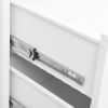 Industrial Drawer Cabinet White 30.7"x15.7"x36.6" Metal