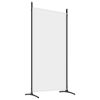 4-Panel Room Divider White 136.2"x70.9" Fabric