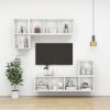 Wall-mounted TV Cabinet High Gloss White 14.6"x14.6"x28.3" Engineered Wood