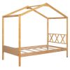 Twin Size Wood House Bed with Storage Space; Natural(OLD SKU: LP000001AAM)