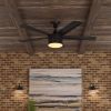 52" Integrated LED Indoor Matte Black Ceiling Fan with Lighting Kit and Remote