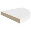 Floating Corner Shelf White 13.8"x13.8"x1.5" MDF