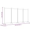 4-Panel Room Divider Black 136.2"x70.9" Fabric