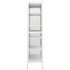 Display Cabinet White 35.4"x15.7"x70.9" Steel and Tempered Glass