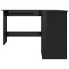 L-Shaped Corner Desk High Gloss Black 47.2" x 55.1" x 29.5" Engineered Wood