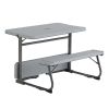 Folding Kid's Activity Table with Gray Texture Surface, Steel and Plastic, 33.11" x 40.94" x 21.85"