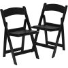 Resin Folding Chair (2 Pack), Black